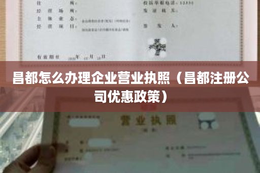 昌都怎么办理企业营业执照（昌都注册公司优惠政策）