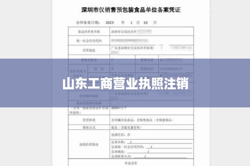 山东工商营业执照注销