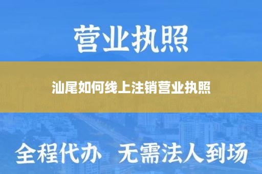 汕尾如何线上注销营业执照