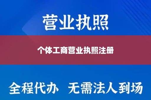 个体工商营业执照注册