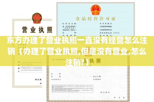 东方办理了营业执照一直没有经营怎么注销（办理了营业执照,但是没有营业,怎么注销?）