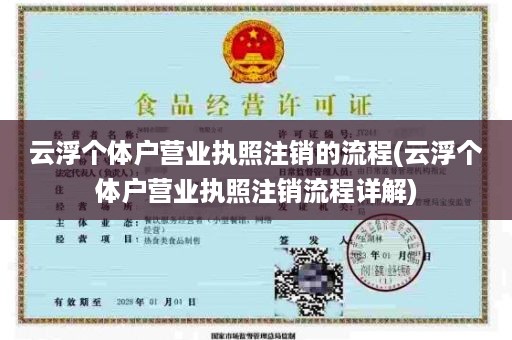 云浮个体户营业执照注销的流程(云浮个体户营业执照注销流程详解)