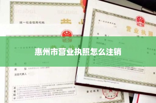 惠州市营业执照怎么注销