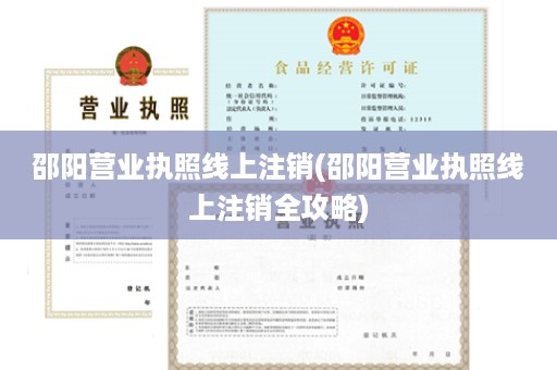 邵阳营业执照线上注销(邵阳营业执照线上注销全攻略)
