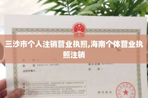 三沙市个人注销营业执照,海南个体营业执照注销