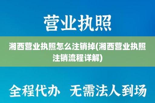 湘西营业执照怎么注销掉(湘西营业执照注销流程详解)