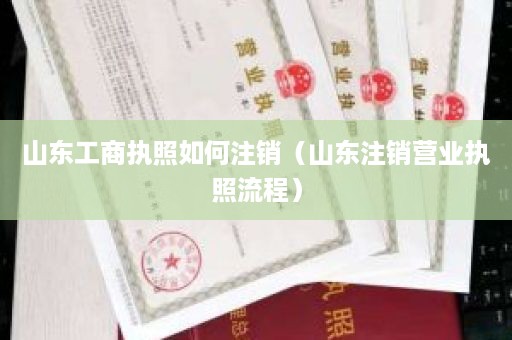 山东工商执照如何注销（山东注销营业执照流程）