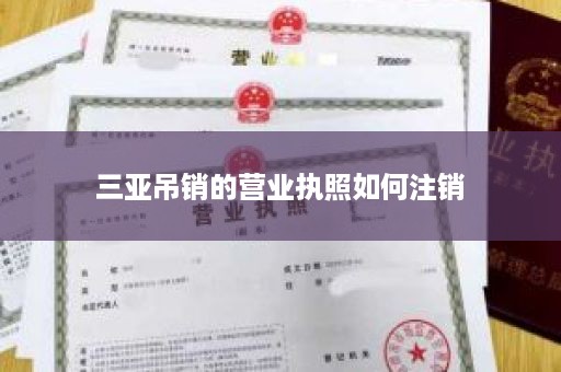 三亚吊销的营业执照如何注销