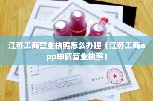 江苏工商营业执照怎么办理（江苏工商app申请营业执照）