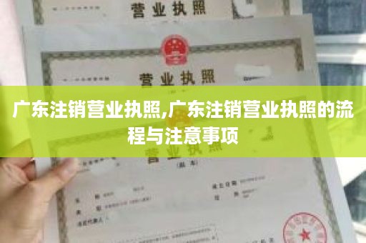 广东注销营业执照,广东注销营业执照的流程与注意事项