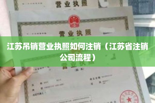 江苏吊销营业执照如何注销（江苏省注销公司流程）