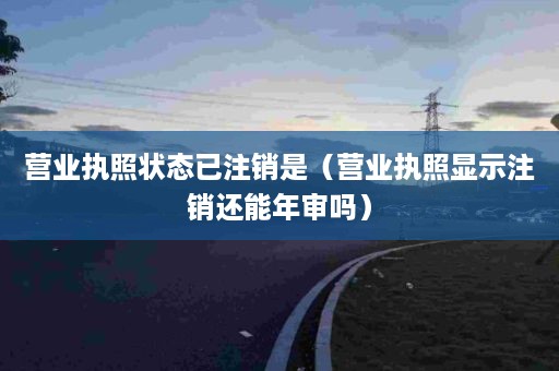 营业执照状态已注销是（营业执照显示注销还能年审吗）