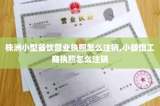株洲小型餐饮营业执照怎么注销,小餐馆工商执照怎么注销