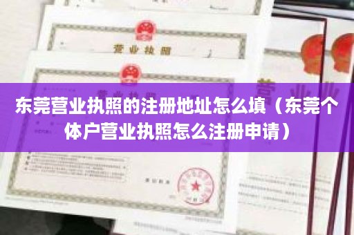 东莞营业执照的注册地址怎么填（东莞个体户营业执照怎么注册申请）