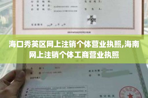 海口秀英区网上注销个体营业执照,海南网上注销个体工商营业执照