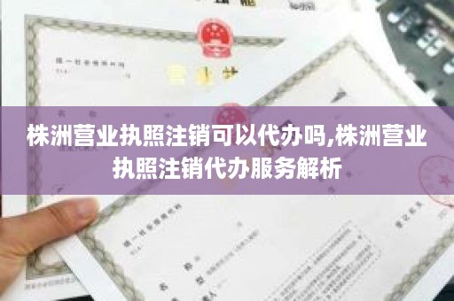 株洲营业执照注销可以代办吗,株洲营业执照注销代办服务解析