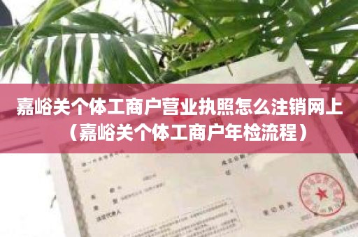 嘉峪关个体工商户营业执照怎么注销网上（嘉峪关个体工商户年检流程）