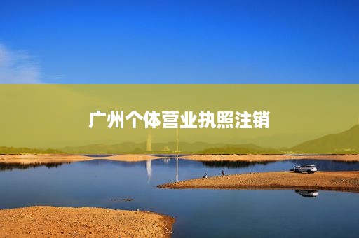 广州个体营业执照注销