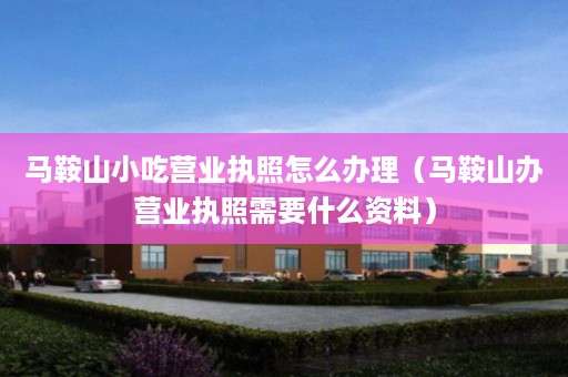马鞍山小吃营业执照怎么办理（马鞍山办营业执照需要什么资料）