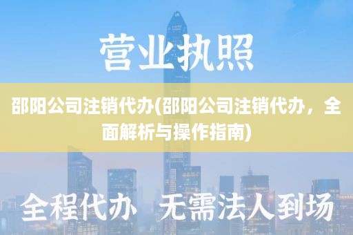 邵阳公司注销代办(邵阳公司注销代办，全面解析与操作指南)