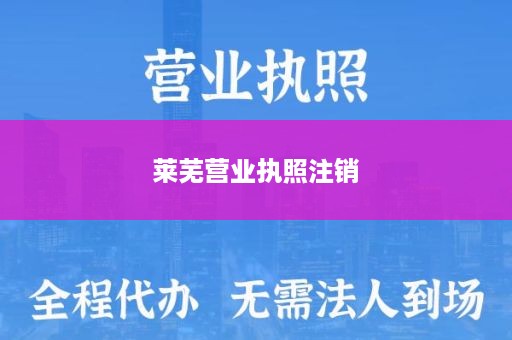 莱芜营业执照注销