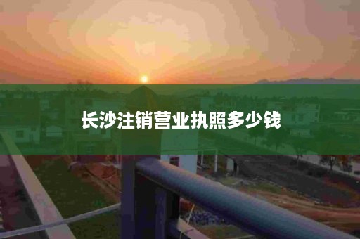长沙注销营业执照多少钱