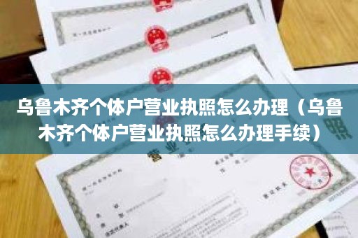 乌鲁木齐个体户营业执照怎么办理（乌鲁木齐个体户营业执照怎么办理手续）