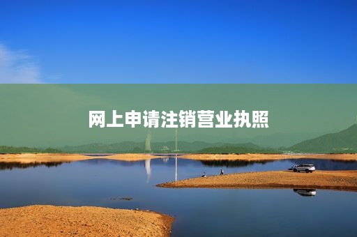 网上申请注销营业执照