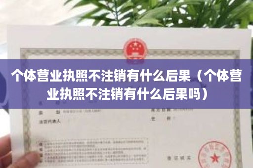 个体营业执照不注销有什么后果（个体营业执照不注销有什么后果吗）