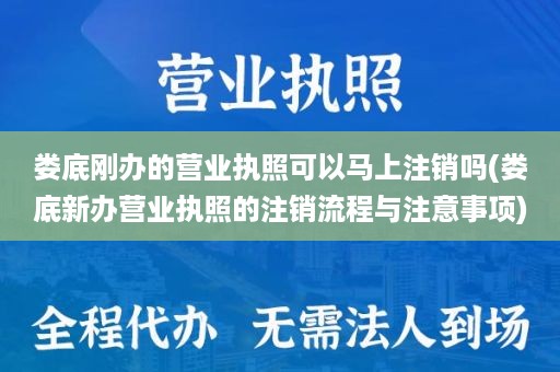 娄底刚办的营业执照可以马上注销吗(娄底新办营业执照的注销流程与注意事项)