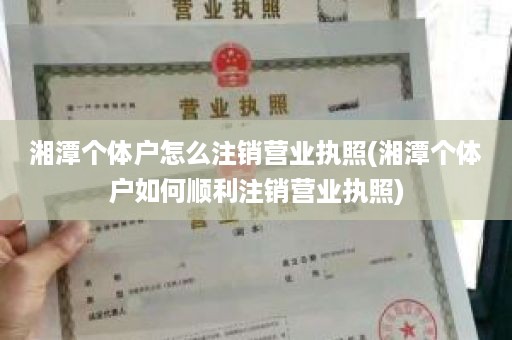湘潭个体户怎么注销营业执照(湘潭个体户如何顺利注销营业执照)