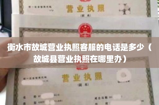 衡水市故城营业执照客服的电话是多少（故城县营业执照在哪里办）