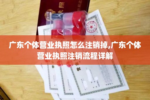 广东个体营业执照怎么注销掉,广东个体营业执照注销流程详解