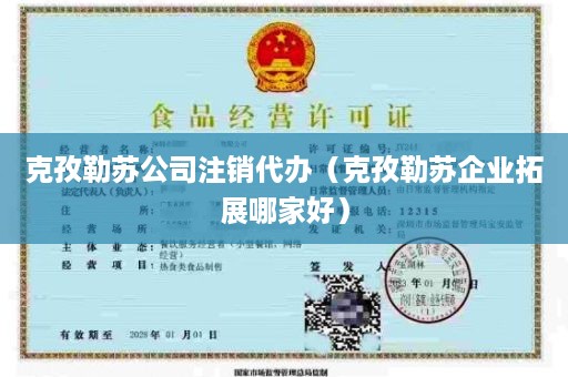 克孜勒苏公司注销代办（克孜勒苏企业拓展哪家好）