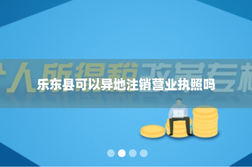 乐东县可以异地注销营业执照吗