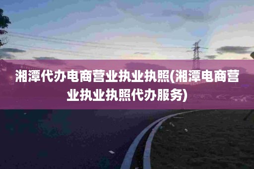 湘潭代办电商营业执业执照(湘潭电商营业执业执照代办服务)