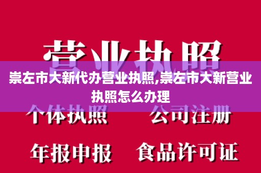 崇左市大新代办营业执照,崇左市大新营业执照怎么办理