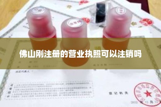 佛山刚注册的营业执照可以注销吗
