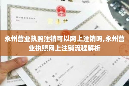 永州营业执照注销可以网上注销吗,永州营业执照网上注销流程解析