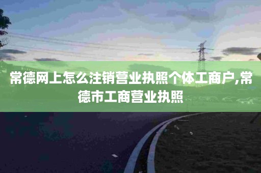 常德网上怎么注销营业执照个体工商户,常德市工商营业执照