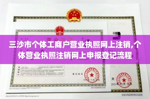三沙市个体工商户营业执照网上注销,个体营业执照注销网上申报登记流程