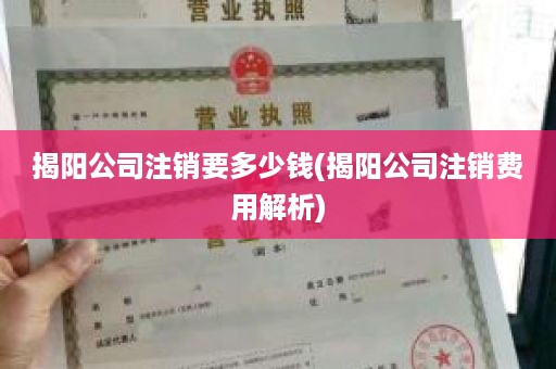 揭阳公司注销要多少钱(揭阳公司注销费用解析)