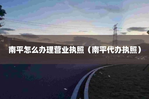 南平怎么办理营业执照（南平代办执照）