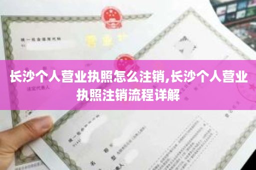 长沙个人营业执照怎么注销,长沙个人营业执照注销流程详解