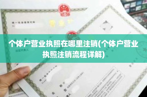 个体户营业执照在哪里注销(个体户营业执照注销流程详解)