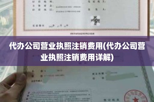 代办公司营业执照注销费用(代办公司营业执照注销费用详解)