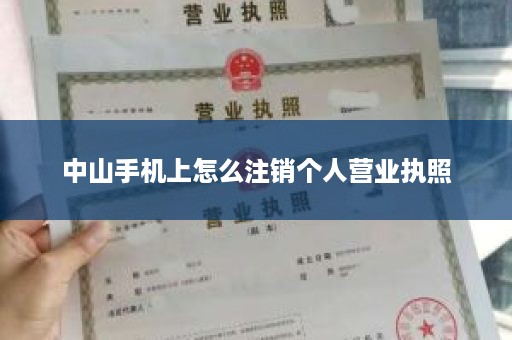 中山手机上怎么注销个人营业执照