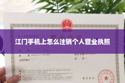 江门手机上怎么注销个人营业执照