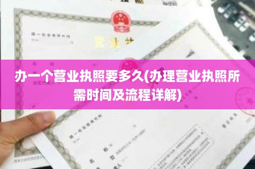 办一个营业执照要多久(办理营业执照所需时间及流程详解)