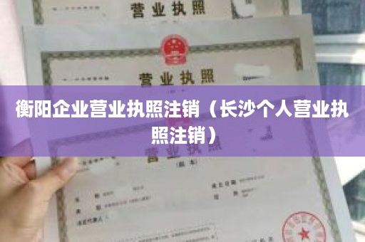 衡阳企业营业执照注销（长沙个人营业执照注销）